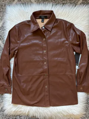 Forever 21 Faux Leather Shacket thumbnail 3