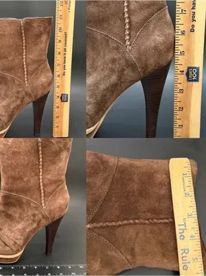 UGG Australia Brown Suede Bianka Heeled Booties 8 thumbnail 13
