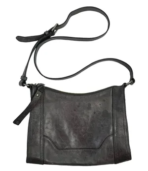 Frye Melissa Leather Crossbody Bag‎ Adjustable Strap Zip Antique Metal Hardware thumbnail 1