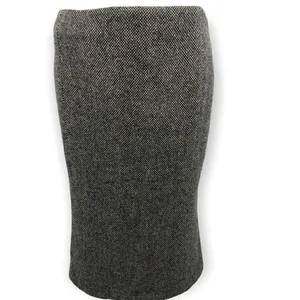 Lauren Ralph Lauren wool black beige flat front skirt thumbnail 2