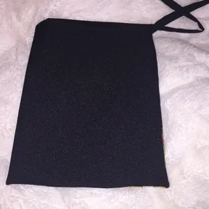 Handmade Artisan Black & Floral Asian Purse thumbnail 6
