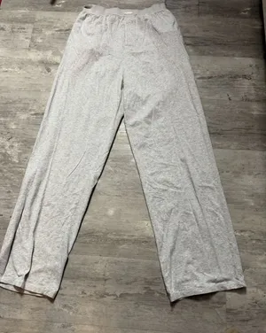 SKIMS Cotton Jersey Wide Leg Pant Light Heather Grey S Small Gray A4-0015 thumbnail 1