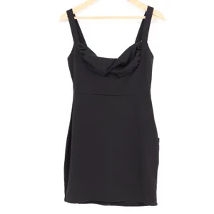 Lulus Black Sleeveless Twisted Cowl Neck Bodycon Mini Dress Large New thumbnail 2