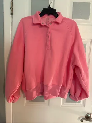 Altar’d State Peak Balloon Sleeve Pink Pullover thumbnail 2