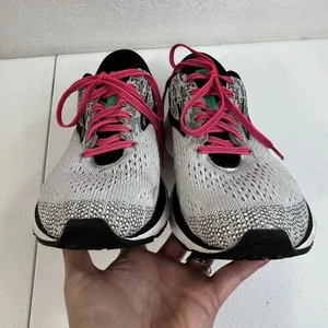 Brooks Ghost 11 Womens‎ 10 Sneakers White Black Pink Running 1202771B192 Shoes thumbnail 10