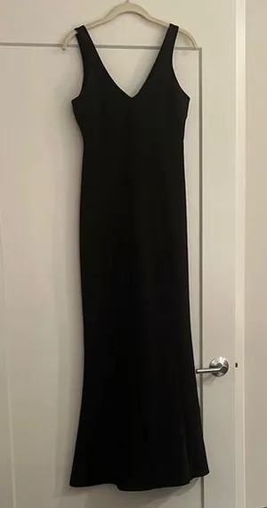 Show Me Your MuMu Black Sleeveless V-Neck Maxi Dress thumbnail 1