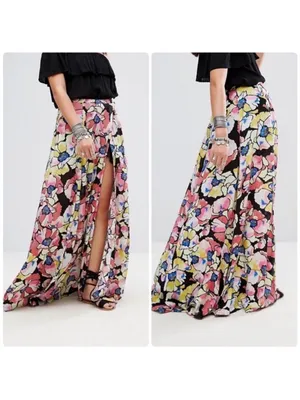 Free People Hot Tropics Floral Maxi Skirt thumbnail 13