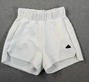 Adidas Women's Small Z.N.E. AEROREADY White Knit Shorts Elastic Waist Pockets thumbnail 1