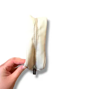 Burberry Adora Zip Cosmetic Bag Beige Plaid Texture‎ Travel Case thumbnail 4