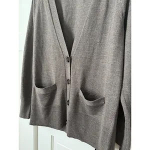 Banana Republic Wool Womens Taupe Brown V-Neck Button Front Pocket Cardigan thumbnail 3