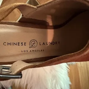 CL by Laundry Brown Suede Heels Size 6 thumbnail 10