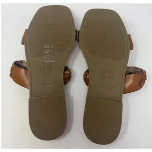 Veittes Women's Braided Flat Slides Brown Sandals Size‎ 10 thumbnail 6