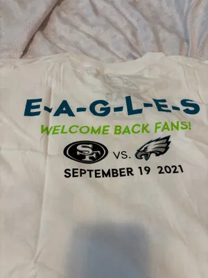 Go Birds eagles white tshirt Size XXL thumbnail 8