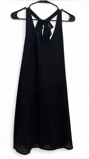 Boutique Black Flowy Dress Sleeveless thumbnail 1