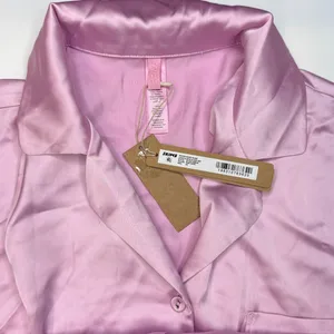 SKIMS *TOP ONLY* Woven Shine Long Sleeve Sleep Top- Size XS thumbnail 5