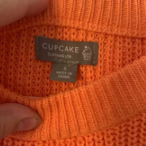 Cupcake Clothing womens small max sunrise colorblock sweater cute bright pink or thumbnail 3