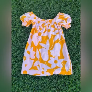 Free People Mila Floral Printed Mini Dress in Tangerine Combo – Size XS NWT thumbnail 5