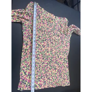 Lilly Pulitzer Cotton Slub Yellow Pink Short Bell Sleeve Top Summer Vacation L thumbnail 8