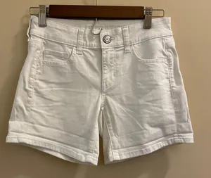 American Eagle Outfitters Super Stretch Shorts White Denim Women’s Sz 0 thumbnail 1