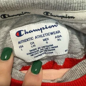 Champion Women’s Campus Fleece Cropped Crew Sweatshirt | Red | Size Large thumbnail 4