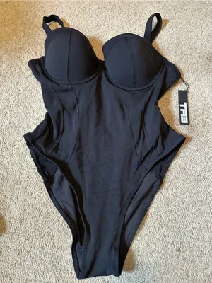 NWT TA3 Lushy Hi Cut black extra large black d/dd cup Size XL thumbnail 2