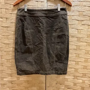 Peruvian Connection Plaid Structured Skirt size 4 Office Siren Quiet Luxury EUC thumbnail 2