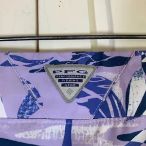 Columbia PFG Purple Leaf Print Fishing Shorts Coastal Womens Small Gorpcore thumbnail 3