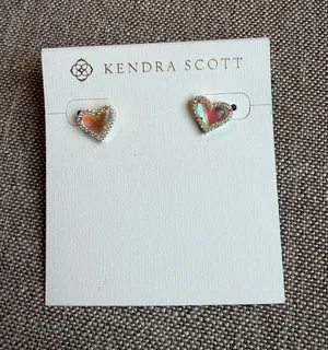 Kendra Scott Iridescent Heart Stud Earrings - gold Frame thumbnail 1