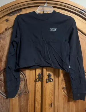 Vans Black  long sleeve crop top thumbnail 1
