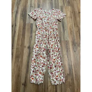 Old Navy Girls' Floral Jumpsuit - M (8) -‎ 61% Cotton, 33% Rayon, 6% Linen thumbnail 3
