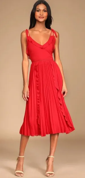 Lulus Red Dress thumbnail 1