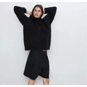 ✨Black Zara Oversized Chunky Knit Crew Neck Long Sleeve Sweater✨ thumbnail 3