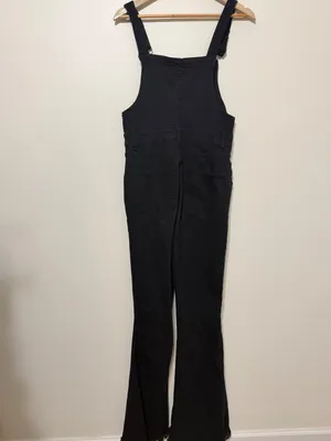 Show Me Your Mumu Berkeley Bell Overalls Size Medium Black Western Cowgirl Boho thumbnail 7