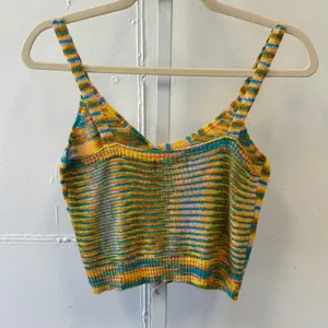 NWT Cider Space Dye Knit Button Front Crop Tank Top Multi Color Size‎ Medium thumbnail 2
