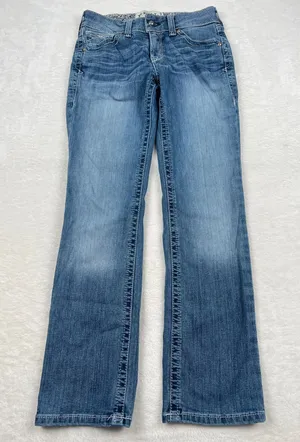 Ariat R.E.A.L. Mid Rise Icon Straight Leg Jeans Rainstorm Size 28 Short thumbnail 1