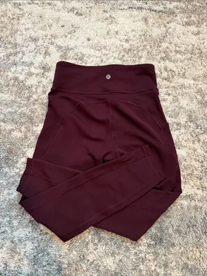 lululemon athletica women’s and Deep Burgundy Leggings thumbnail 2