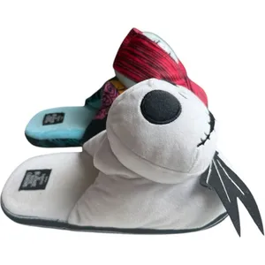 Disney Adult Nightmare Before Christmas Plush Jack & Sally House Slippers - Sz 11/12 thumbnail 3