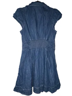 Free People Chester Denim Mini Dress Size Medium thumbnail 9