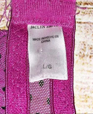 Jaclyn Smith Pink and Black Polka Dot Camisole Size L thumbnail 3
