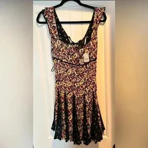 Free People Ponderosa Dress boho , bohemian , western chic in med Sz NWT thumbnail 6