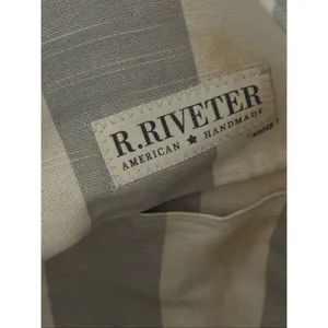 R. Riveter Black Canvas/Brown Leather Crossbody Shoulder Large Tote Bag USA Made thumbnail 4