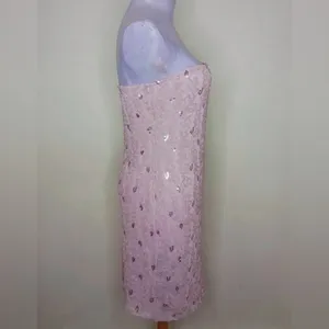 Forever 21 Strapless Sequin‎ Lace Bodycon Dress XL thumbnail 5