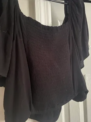 Black Cropped Formal Top thumbnail 4