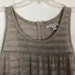 American Eagle Sleeveless Striped Metallic Swing Top Size Medium thumbnail 3
