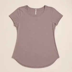 Lululemon Dusty Mauve Pima Cotton Scoop Neck Short Sleeve Tee Size 6 thumbnail 1