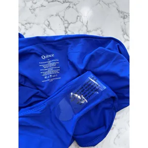 NWOT Quince Electric Blue Italian High Rise Bikini Bottoms Size XL thumbnail 3