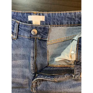 H&M Regular Waist Jean Shorts‎ Womens 10 Medium Wash Denim Festival DIY Cut Off thumbnail 5