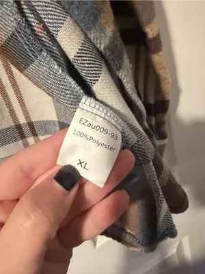 Automet Plaid Flannel Shacket Brown Long Sleeve Button Front Women's XL NEW thumbnail 3