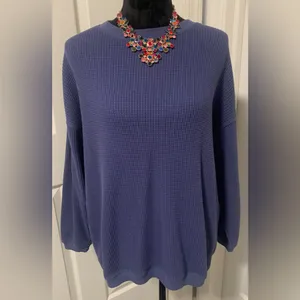 Aerie Oversized Waffle Knit Top thumbnail 2