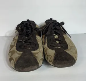 COACH Hadley Womens Logo Sneakers Brown Size 7 M thumbnail 8